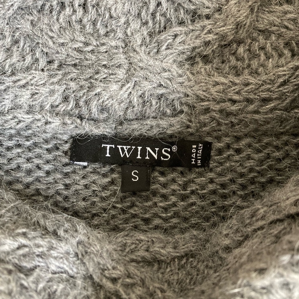 Twins Made in Italy Wool Alpaca Italian Sweater Cable knit - Picture 7 of 10